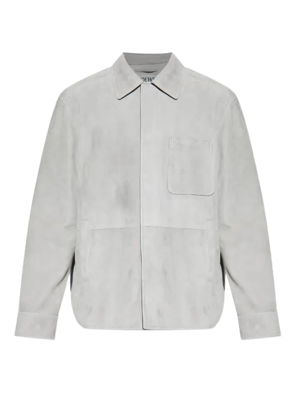LOEWE Suede Jacket | Grey | FARFETCH