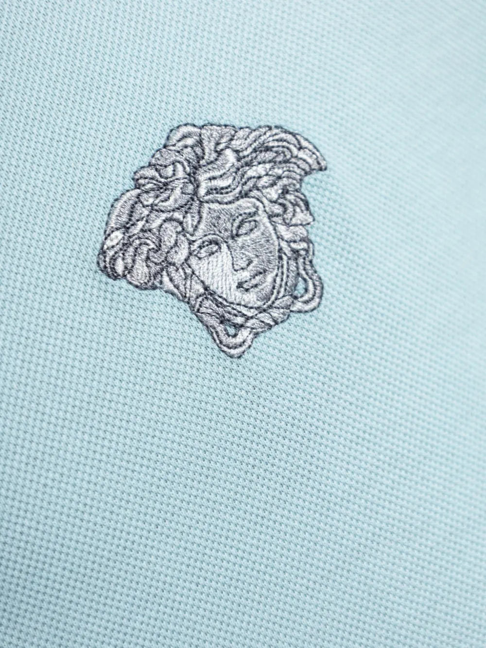 Versace Poloshirt met borduurwerk Blauw