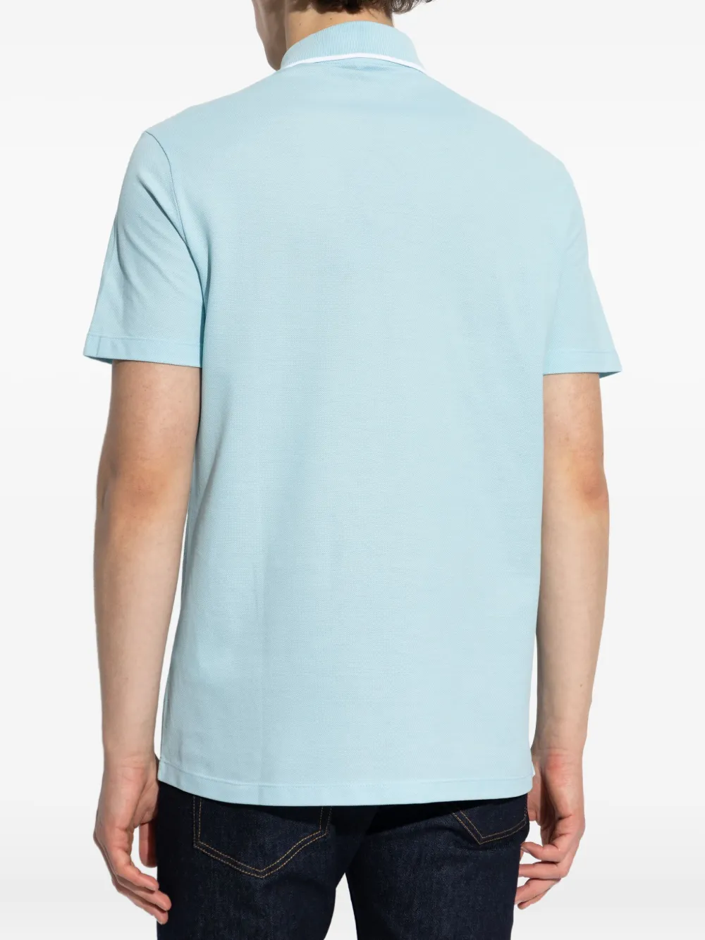 Versace Poloshirt met borduurwerk Blauw