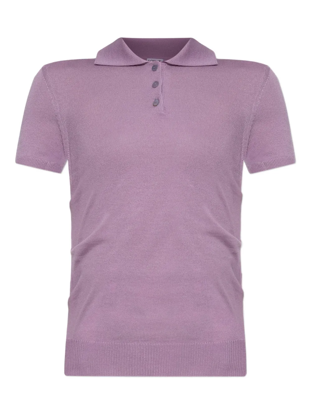 LOEWE Fijngeribbeld poloshirt Paars