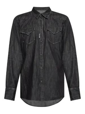 Balmain モノグラム ボタン シャツ | ブラック | FARFETCH JP