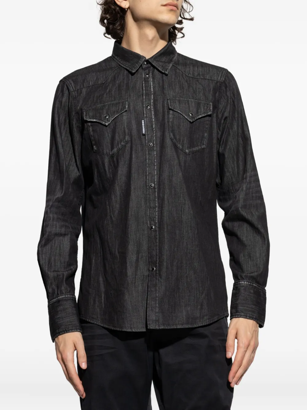 DSQUARED2 Denim overhemd Zwart