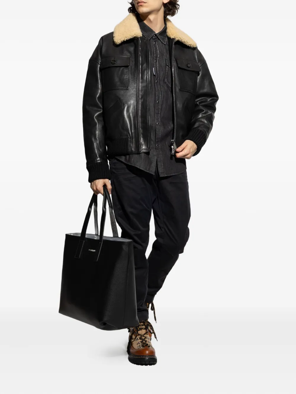 DSQUARED2 Denim overhemd Zwart