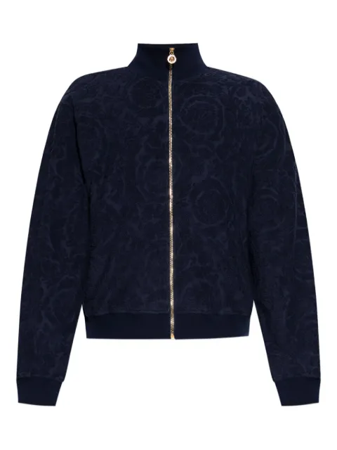 Versace Barocco-jacquard zip-up jacket
