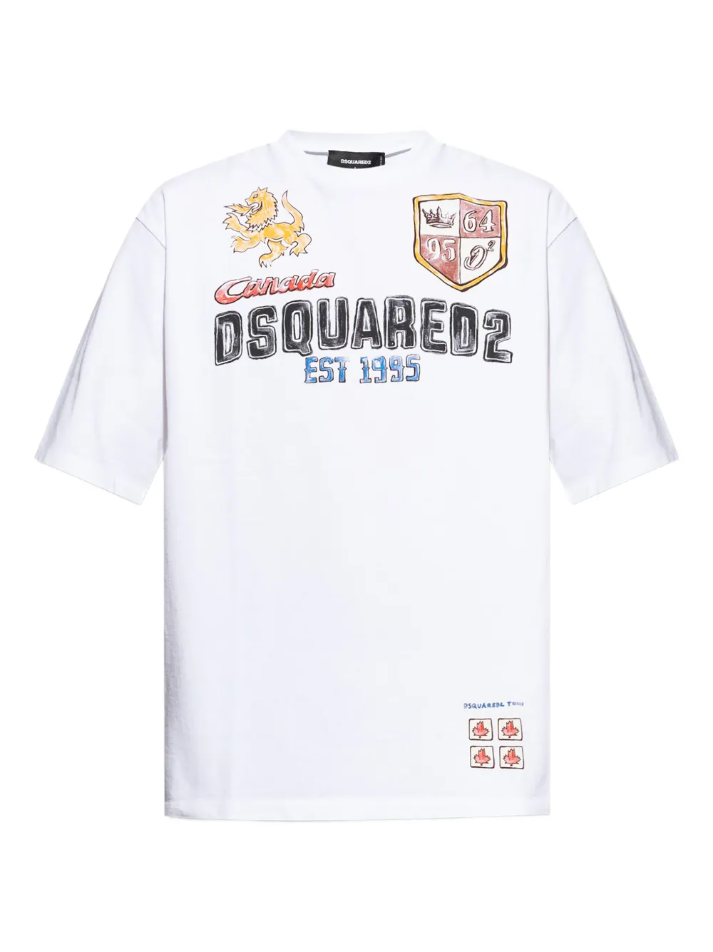 DSQUARED2 T-shirt met logoprint Wit