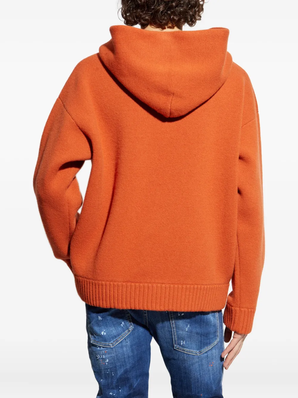DSQUARED2 kangaroo-pocket hooded sweater Oranje