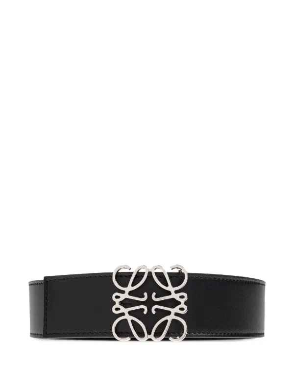 Loewe Anagram Buckle Leather Belt Anagram-buckle reversible leather belt – LangShop main image 3
