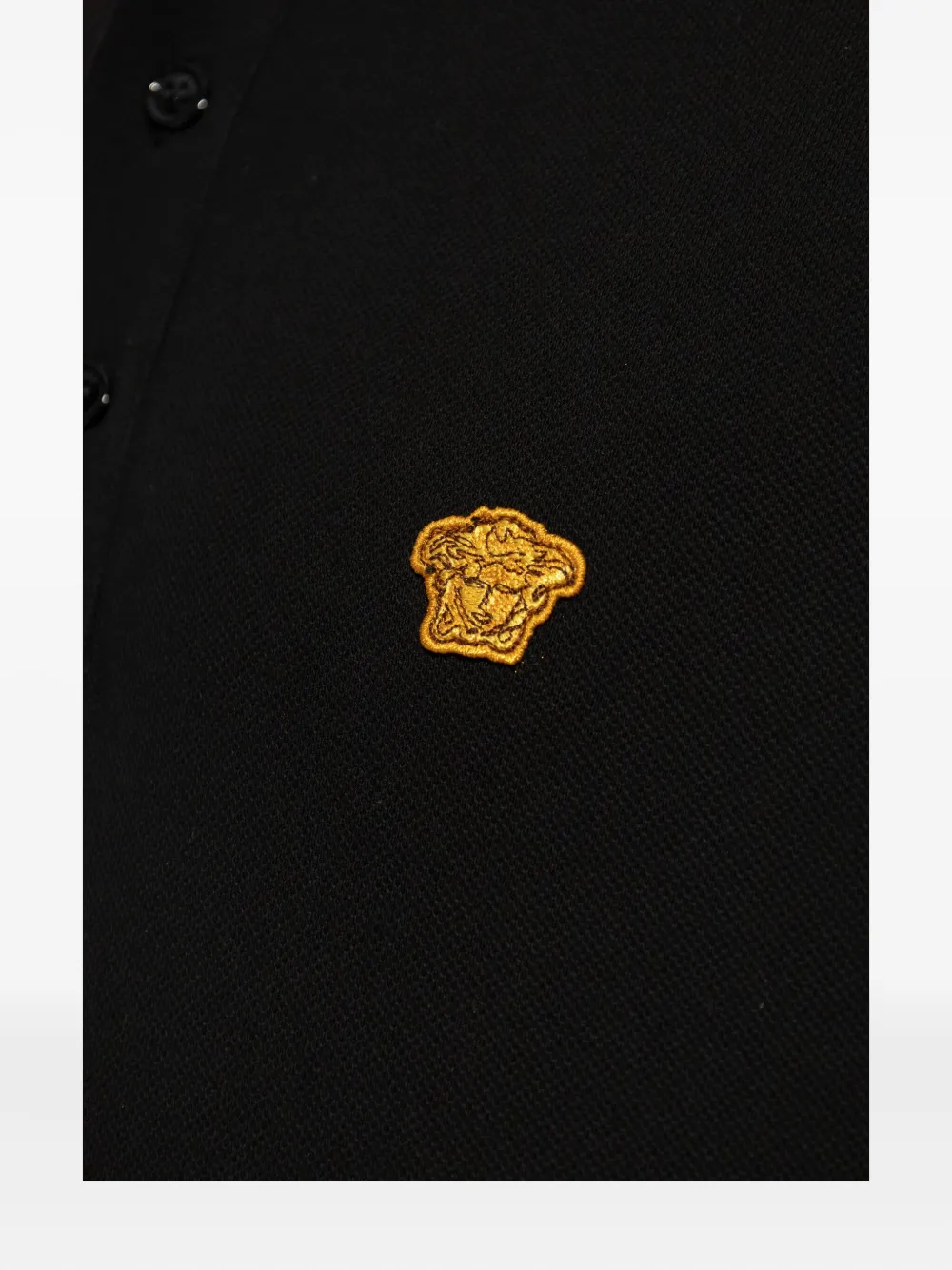 Versace Poloshirt met Medusa-embleem Zwart