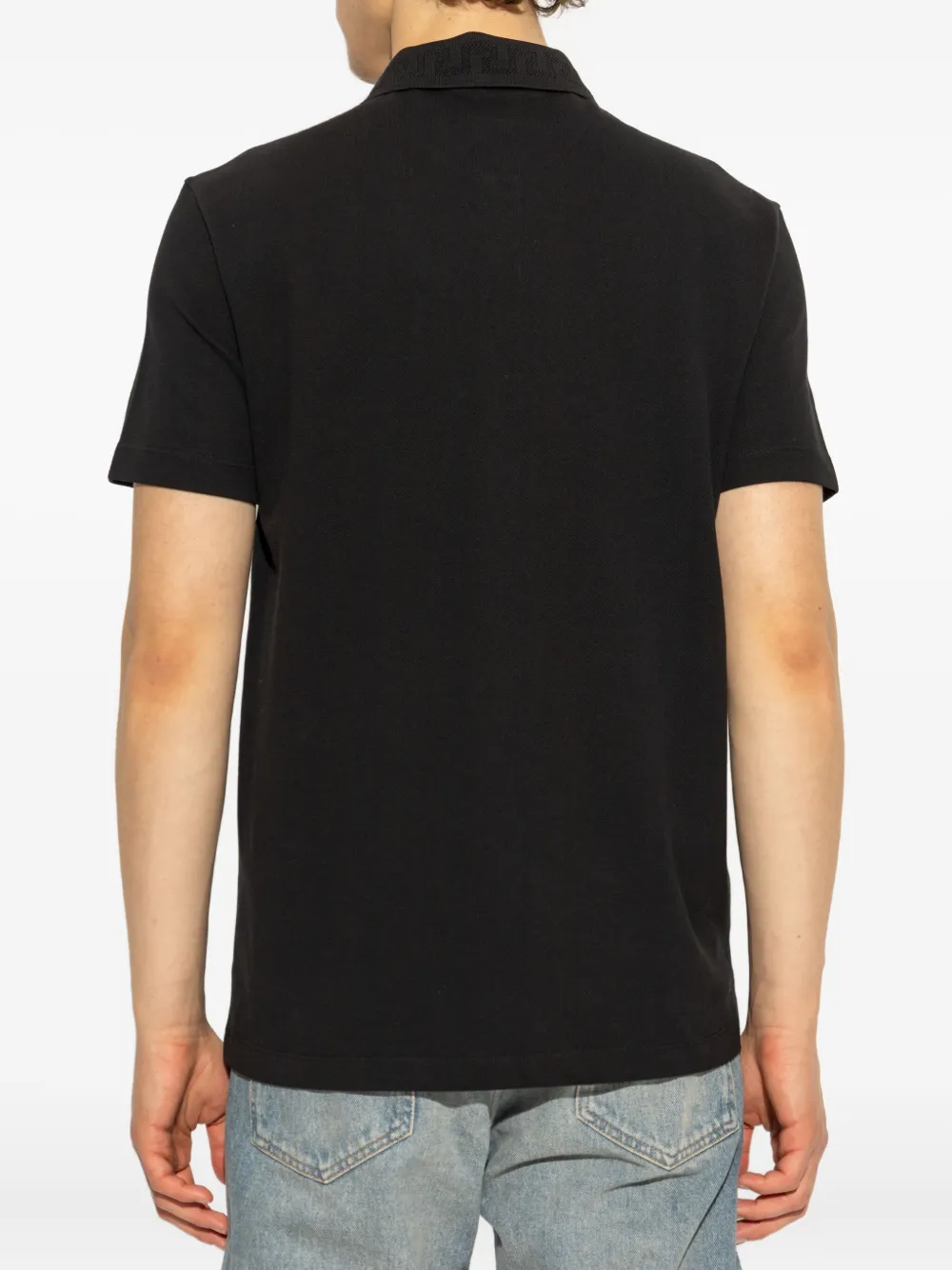Versace Poloshirt met Medusa-embleem Zwart