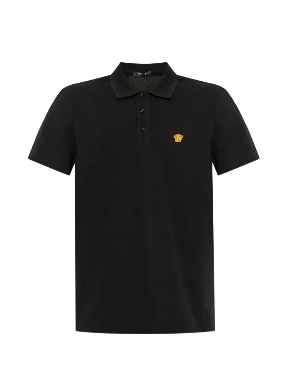 Versace Medusa-embroidery piqué polo shirt