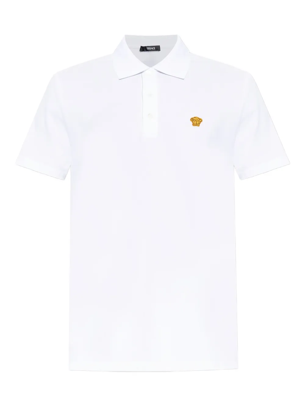 Versace Medusa-embellished polo shirt Wit