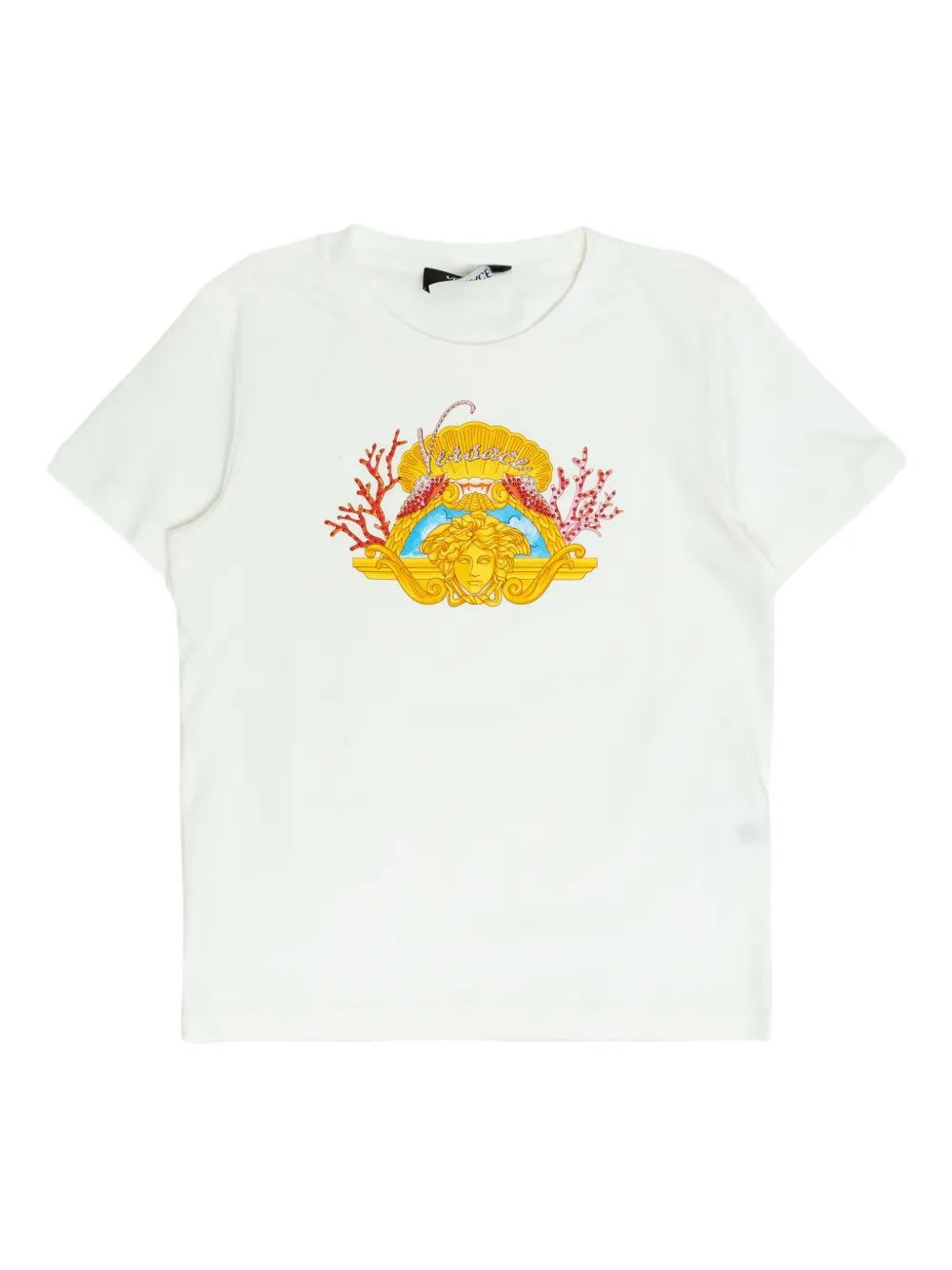 Versace Kids T-shirt met grafische print Wit