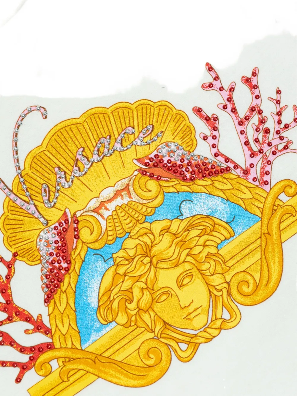 Versace Kids T-shirt met grafische print Wit