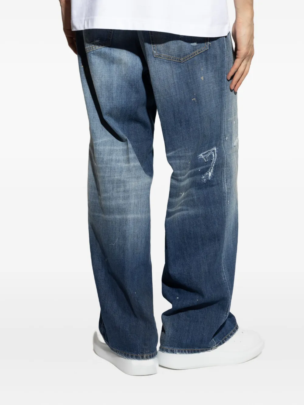 DSQUARED2 Jeans met vervaagd patchwork Blauw