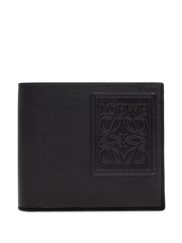 LOEWE Embossed Leather Wallet | Black | FARFETCH