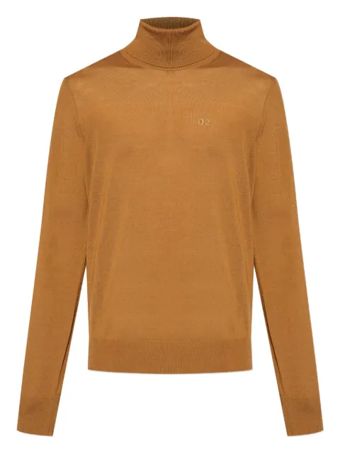 DSQUARED2 logo-detail turtleneck sweater