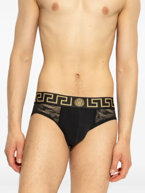 【送料&関税込】Versace Slip A Vita Alta Con Dettaglio Greca Slip a vita alta con bordo Greca | VERSACE IT