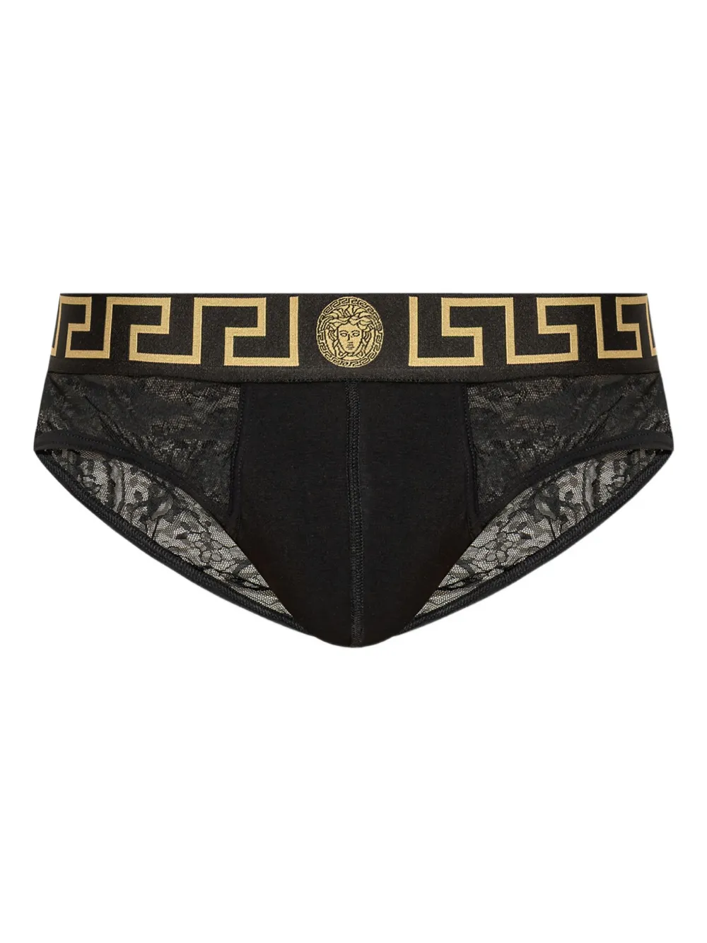 Versace Grecca lace briefs Zwart