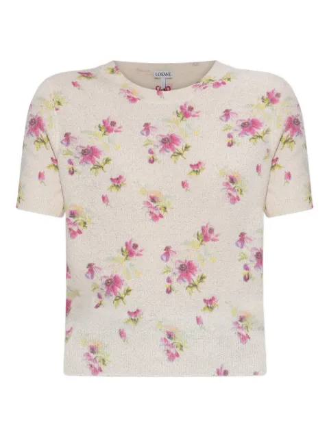 LOEWE floral-print short-sleeve top