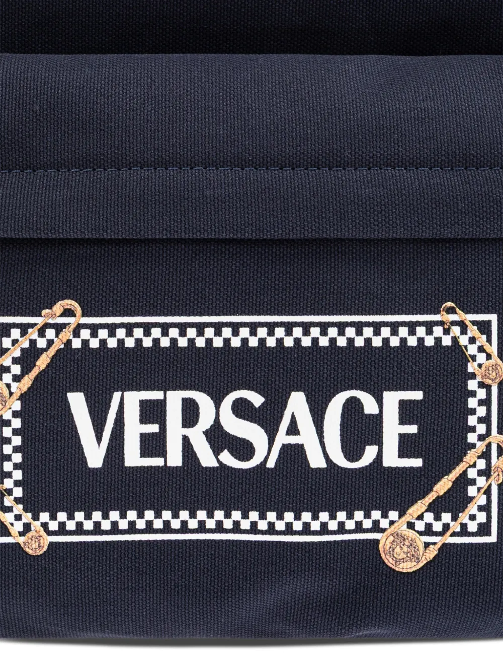Versace Kids Rugzak met Safety Pin-logo Blauw
