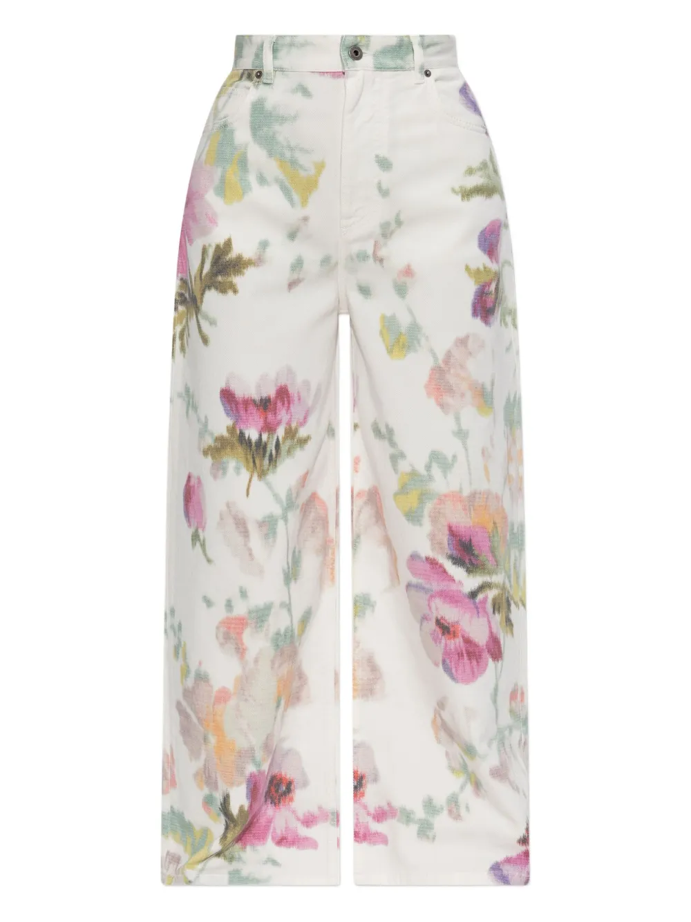LOEWE Broek met bloemenprint Wit