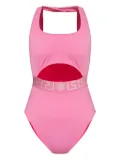 Versace cut-out belted swimsuit - Pink