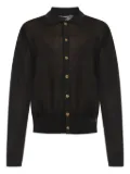 Versace polo-collar button-up cardigan - Black