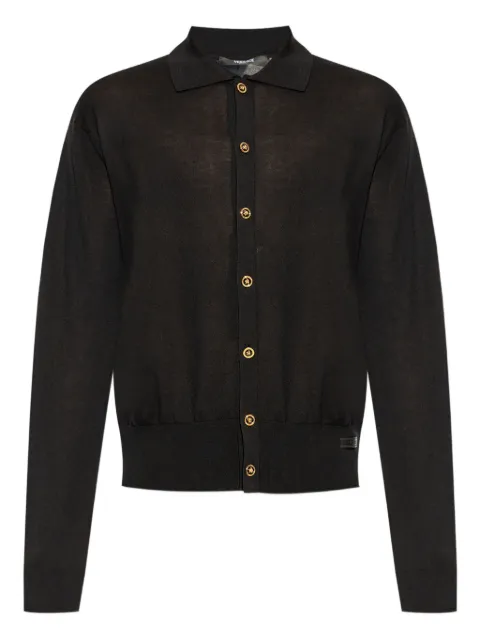 Versace polo-collar button-up cardigan