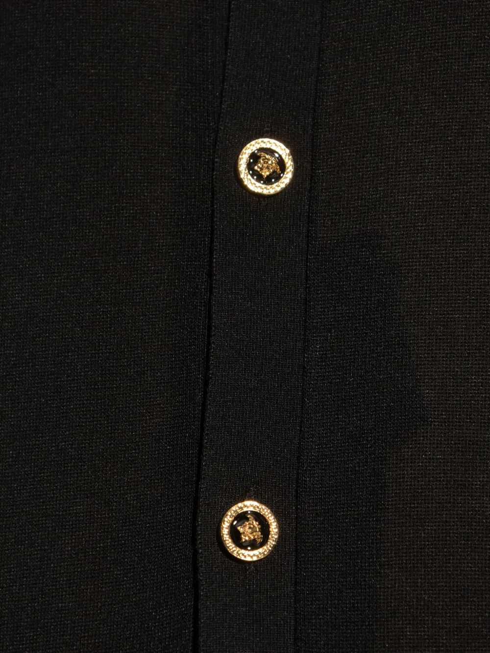 Versace Button-up vest met polokraag Zwart