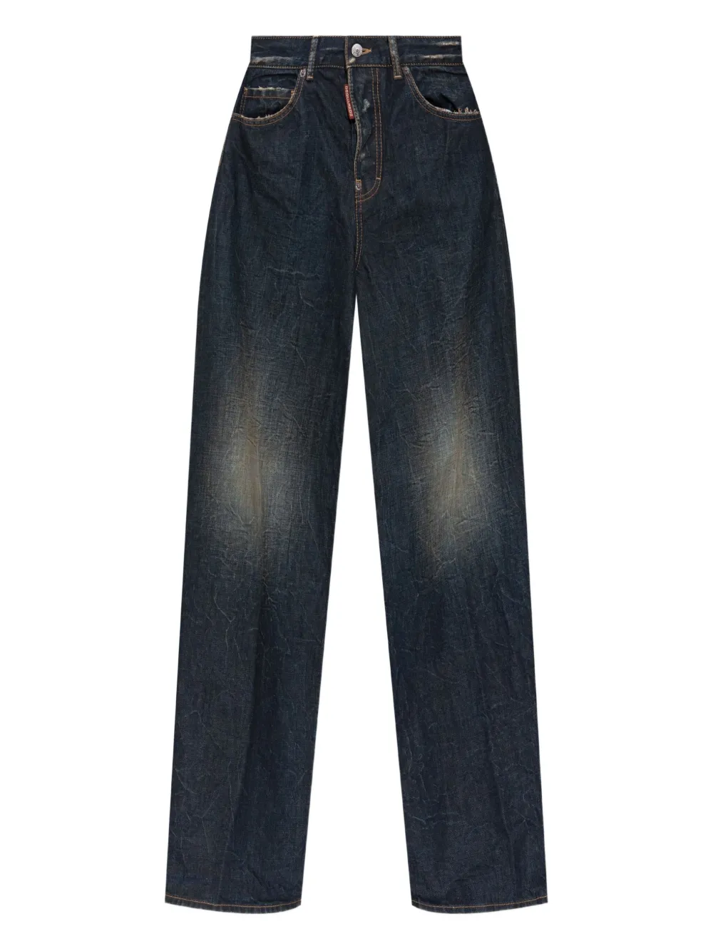 DSQUARED2 faded-knee jeans Blauw