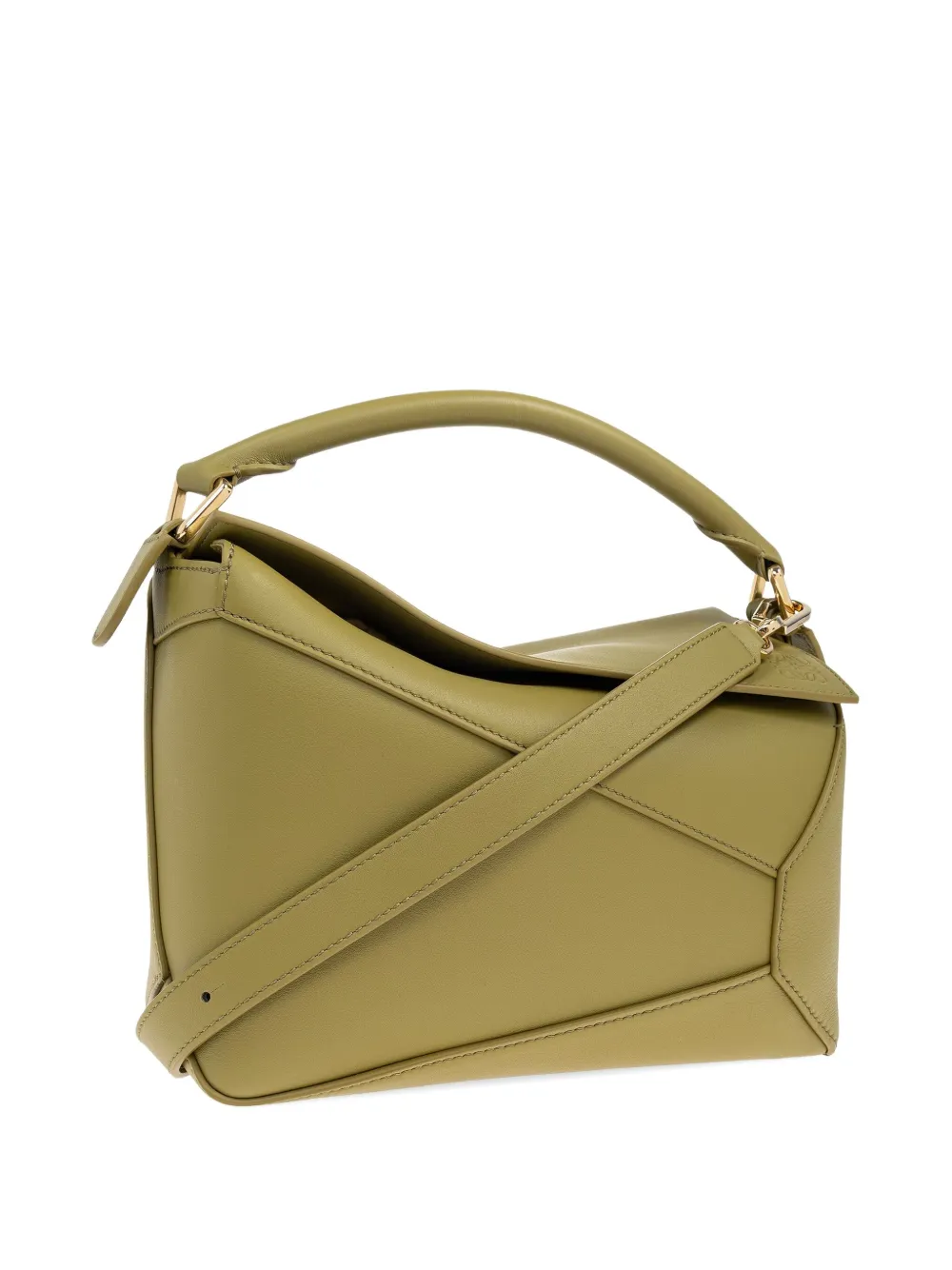 LOEWE Puzzle Edge leather tote bag Groen