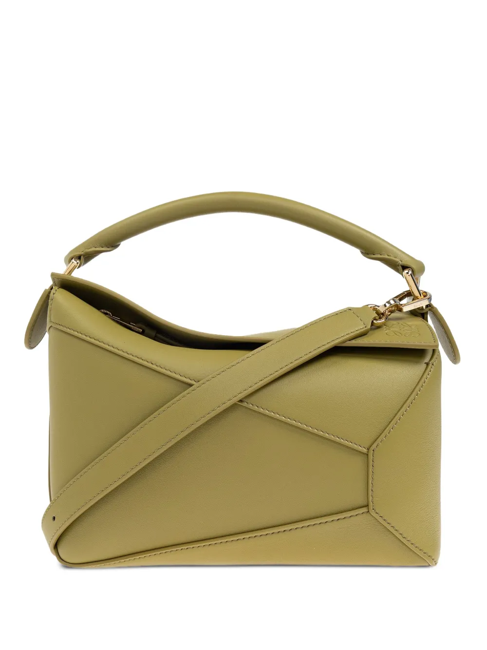 LOEWE Puzzle Edge leather tote bag Groen