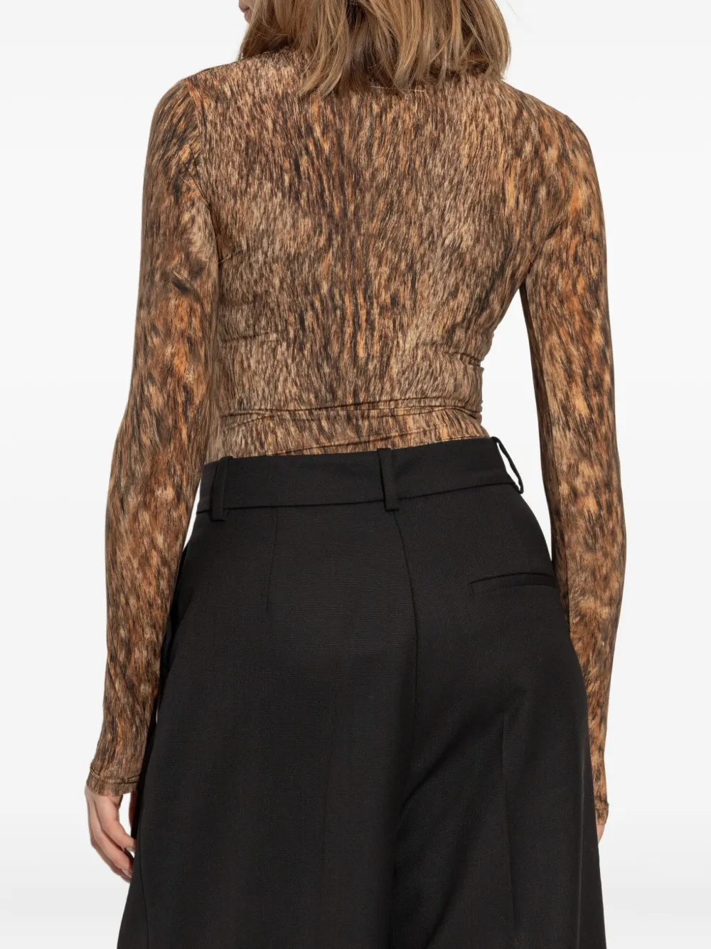 MM6 Maison Margiela Romper met dierenprint Bruin