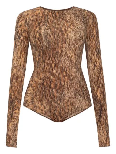 MM6 Maison Margiela بودي سوت بطبعة جلد حيوان