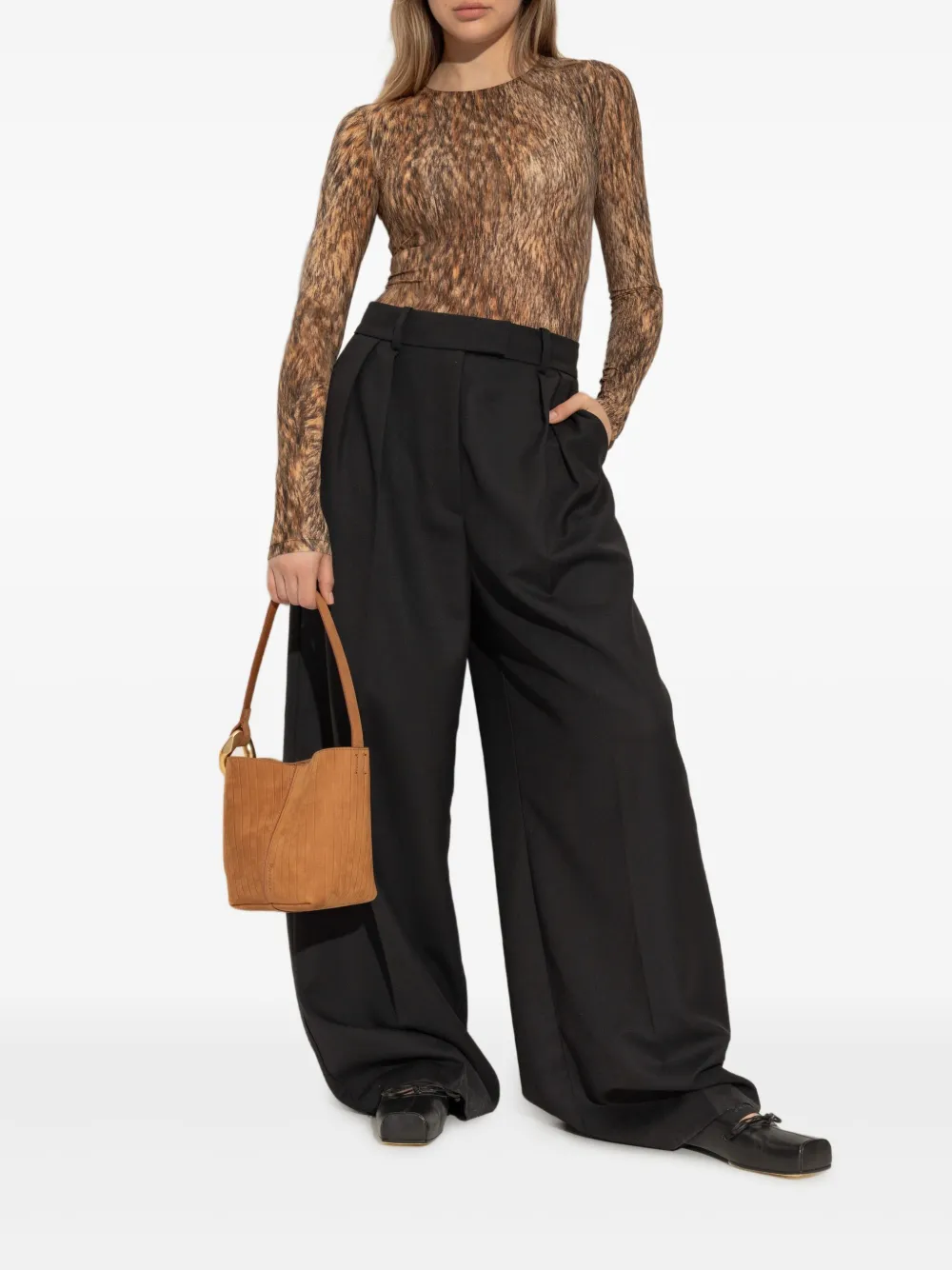 MM6 Maison Margiela Romper met dierenprint Bruin