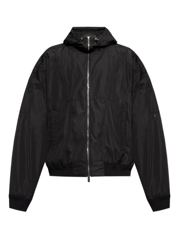 DSQUARED2 フーデッド ジップジャケット | ブラック | FARFETCH JP