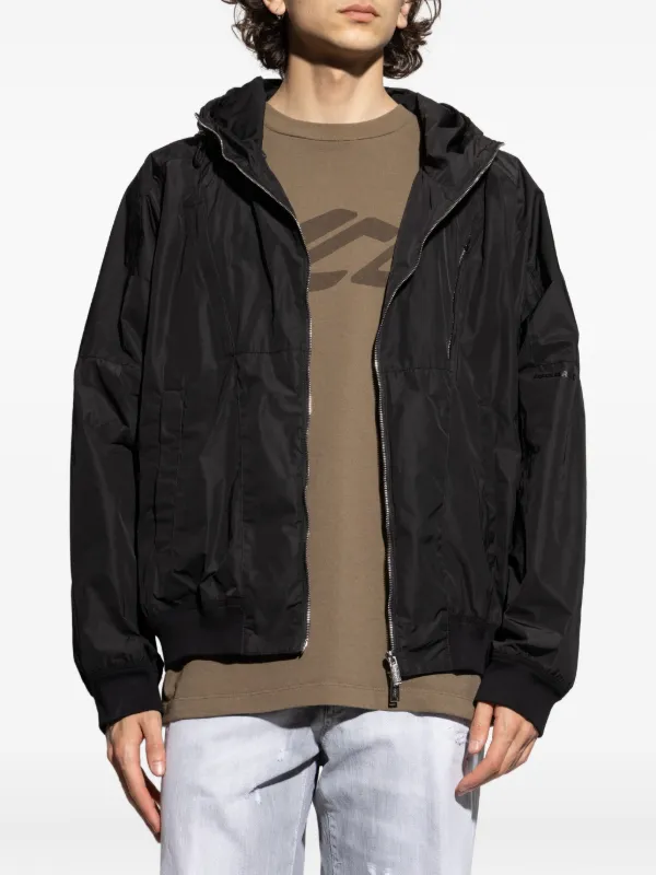 DSQUARED2 フーデッド ジップジャケット | ブラック | FARFETCH JP