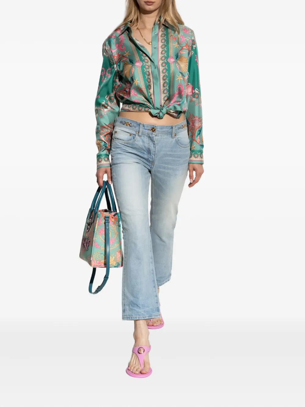 Versace Jeans met logopatch Blauw