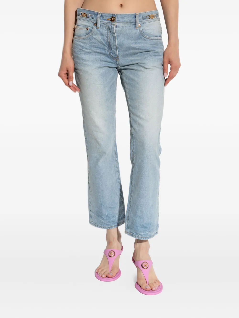 Versace Jeans met logopatch Blauw