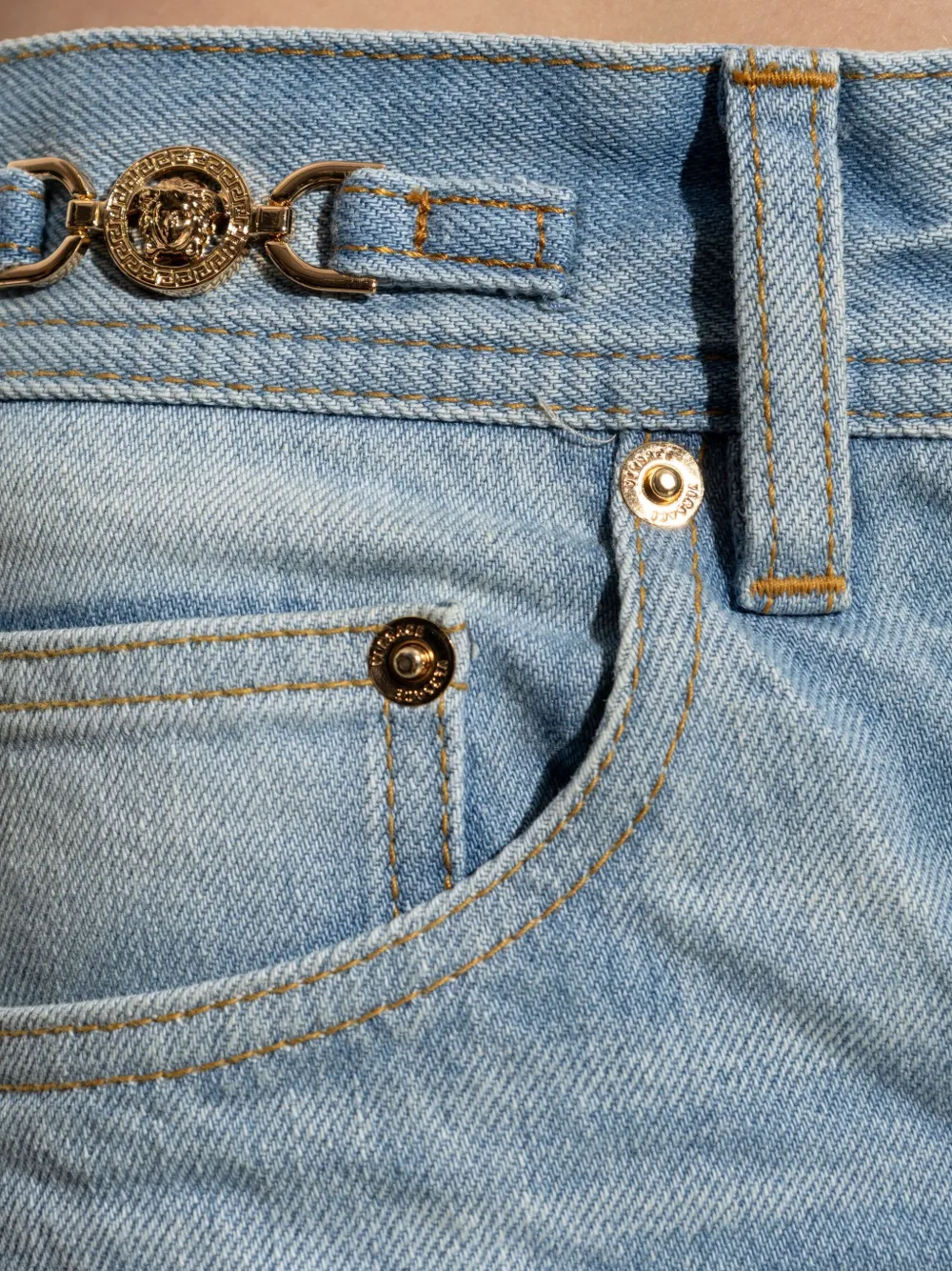 Versace Jeans met logopatch Blauw