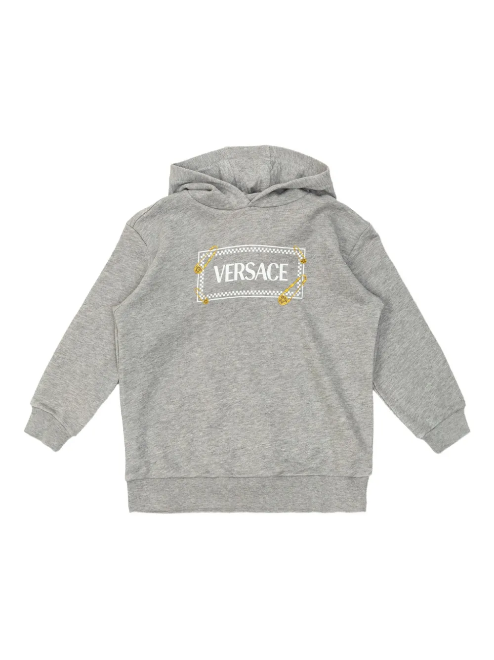 Versace Kids Hoodie met logoprint Grijs