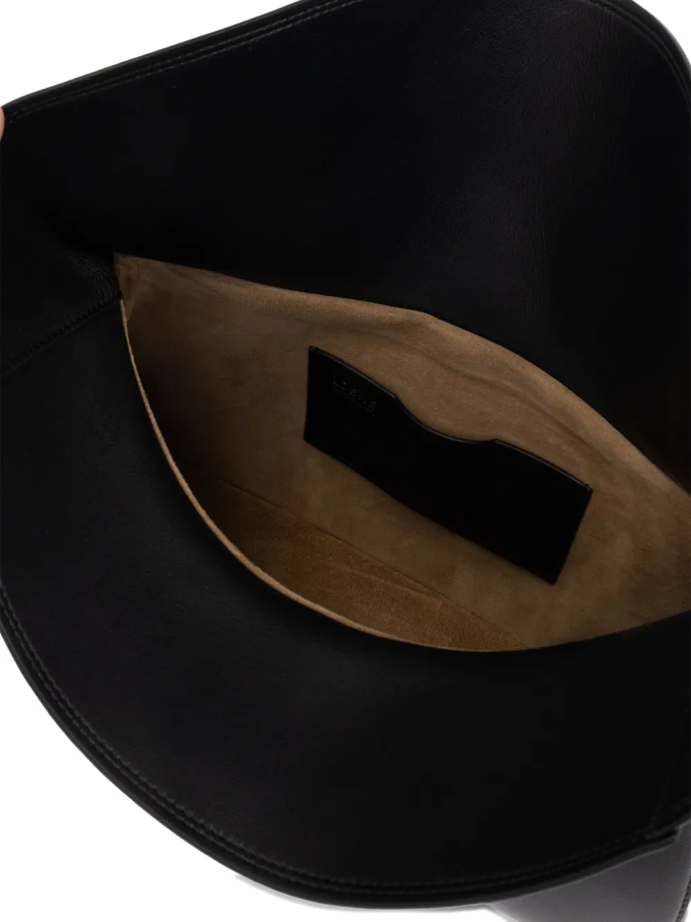 LOEWE Schoudertas met schakelketting en ruches Zwart