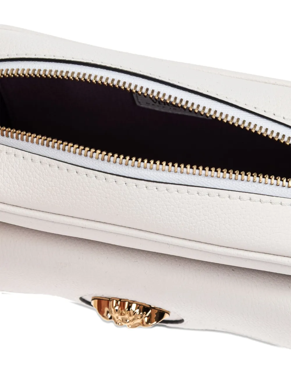 Versace La Medusa leren crossbodytas Wit