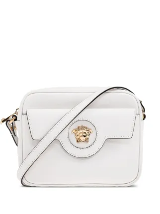 Versace/Medusa ロゴー／サイズ/M Versace La Medusa Leather Cross Body Bag | White | FARFETCH