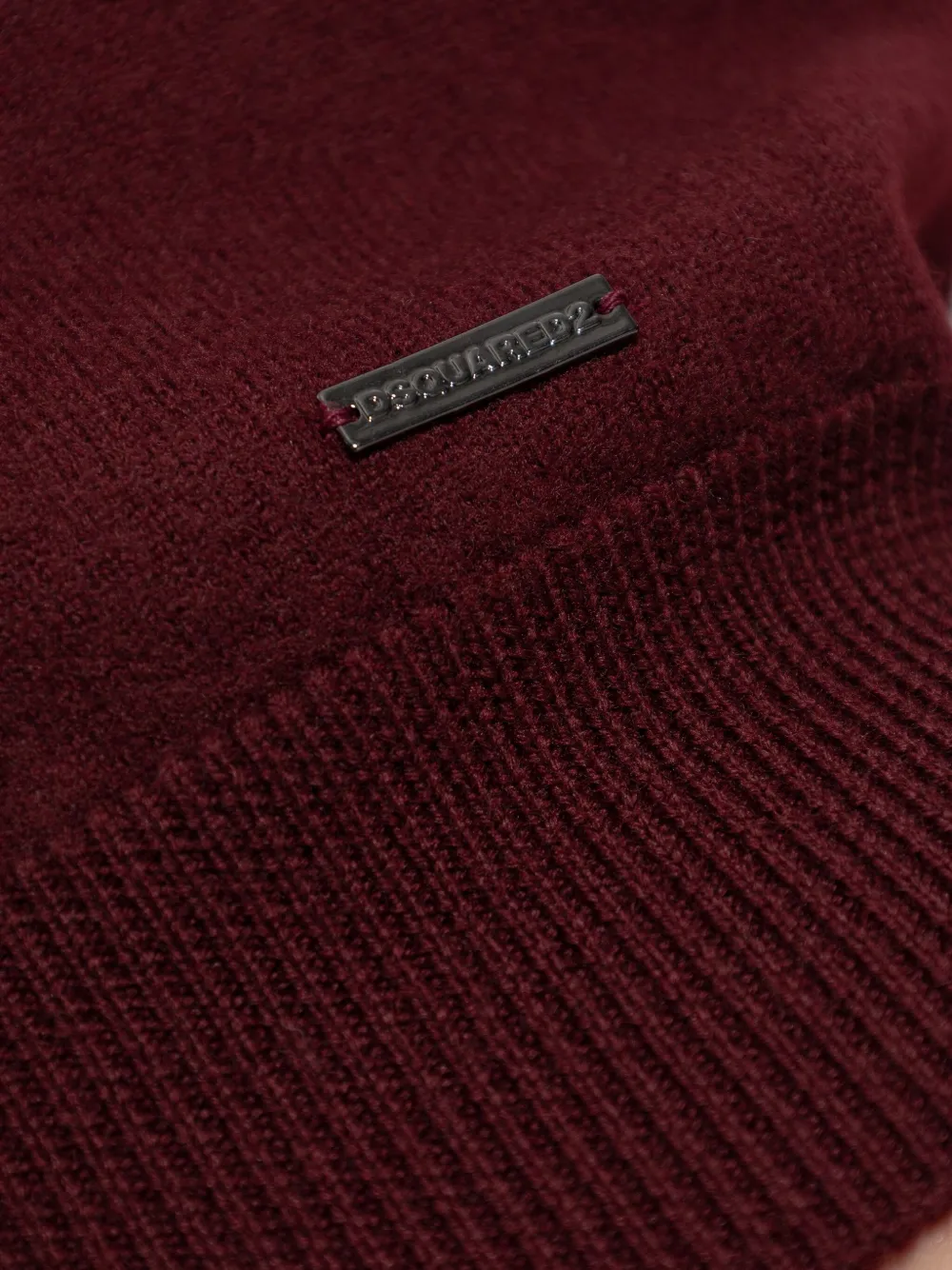 DSQUARED2 Mouwloze wollen top met V-hals Rood