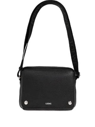 LOEWE Pebble レザーショルダーバッグ M | ブラック | FARFETCH JP
