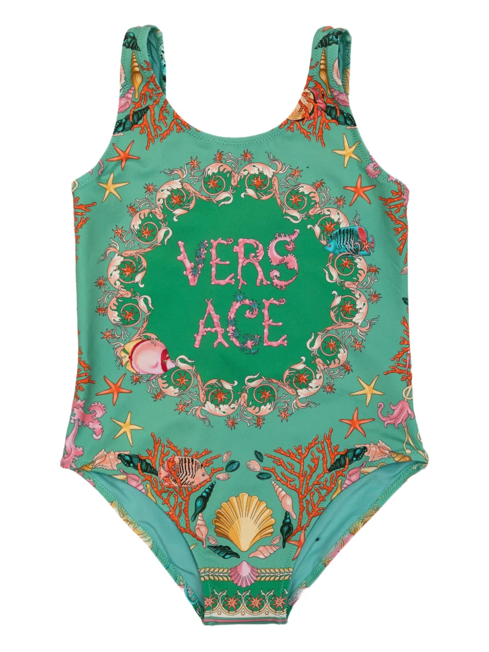Versace Kids graphic-print swimming | Green | Image 1
