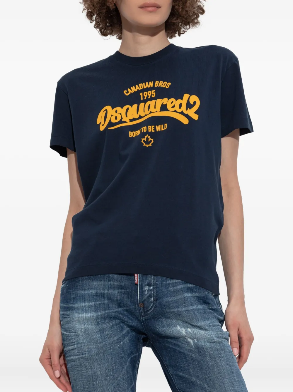 DSQUARED2 T-shirt met Canadian Bros-print Blauw
