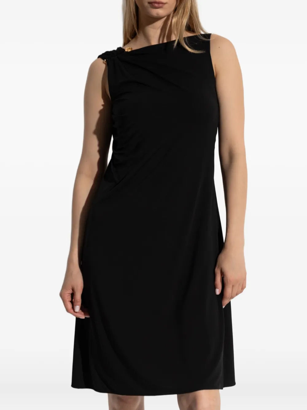 Versace Mini-jurk met ruches Zwart