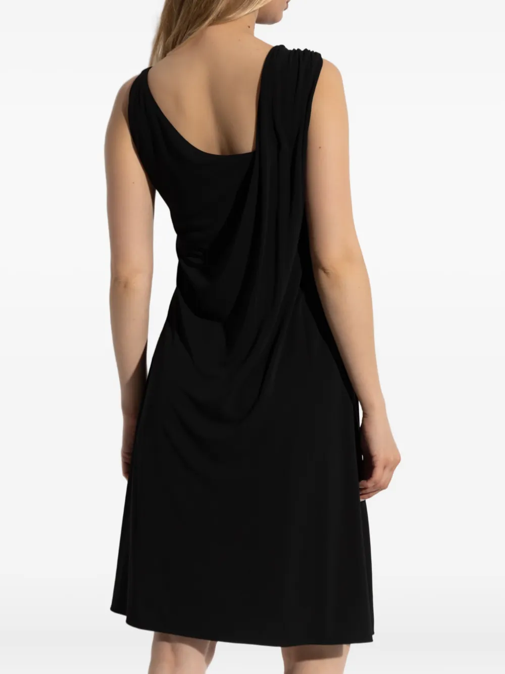 Versace Mini-jurk met ruches Zwart